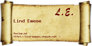 Lind Emese névjegykártya